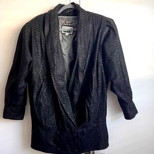 80’s Woman’s Black Leather Jacket
